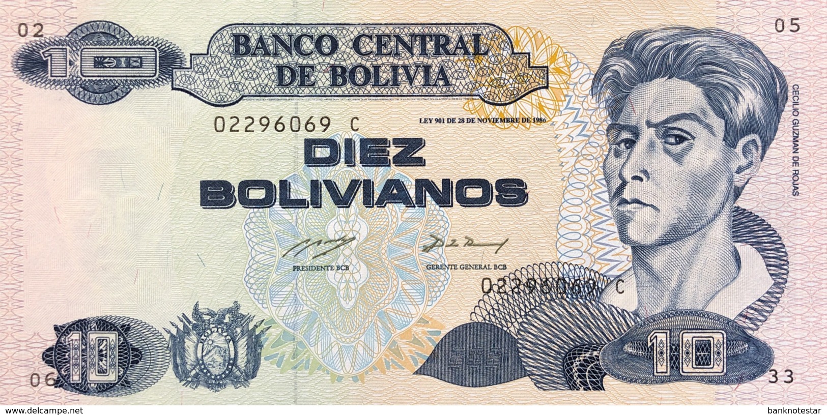 Bolivia 10 Bolivianos, P-210 (1993) - UNC - Serie C! - Bolivie