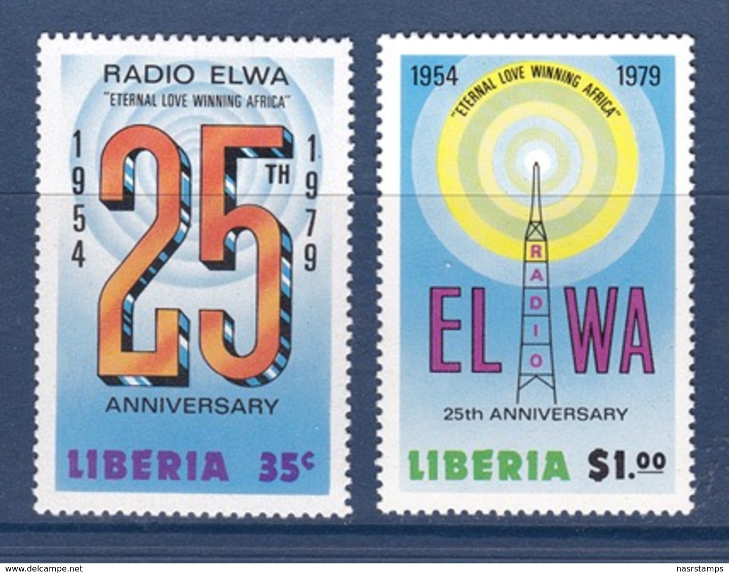 Liberia - 1979 - ( 25th Anniversary Of Radio ELWA ) - Complete Set - MNH** - Liberia