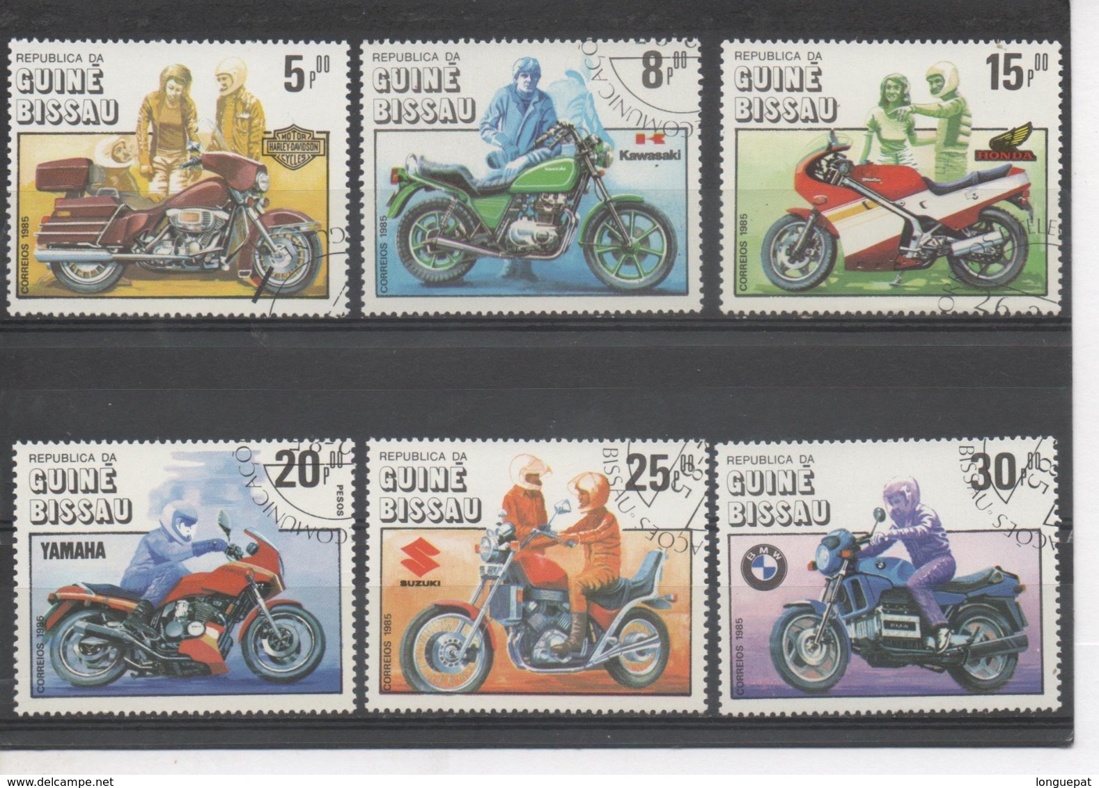 GUINEE-BISSAU - Motocyclettes : Centenaire - Harley-Davidson, Kasawaki, Honda, Yamaha, Suzuki, BMW - Guinea-Bissau