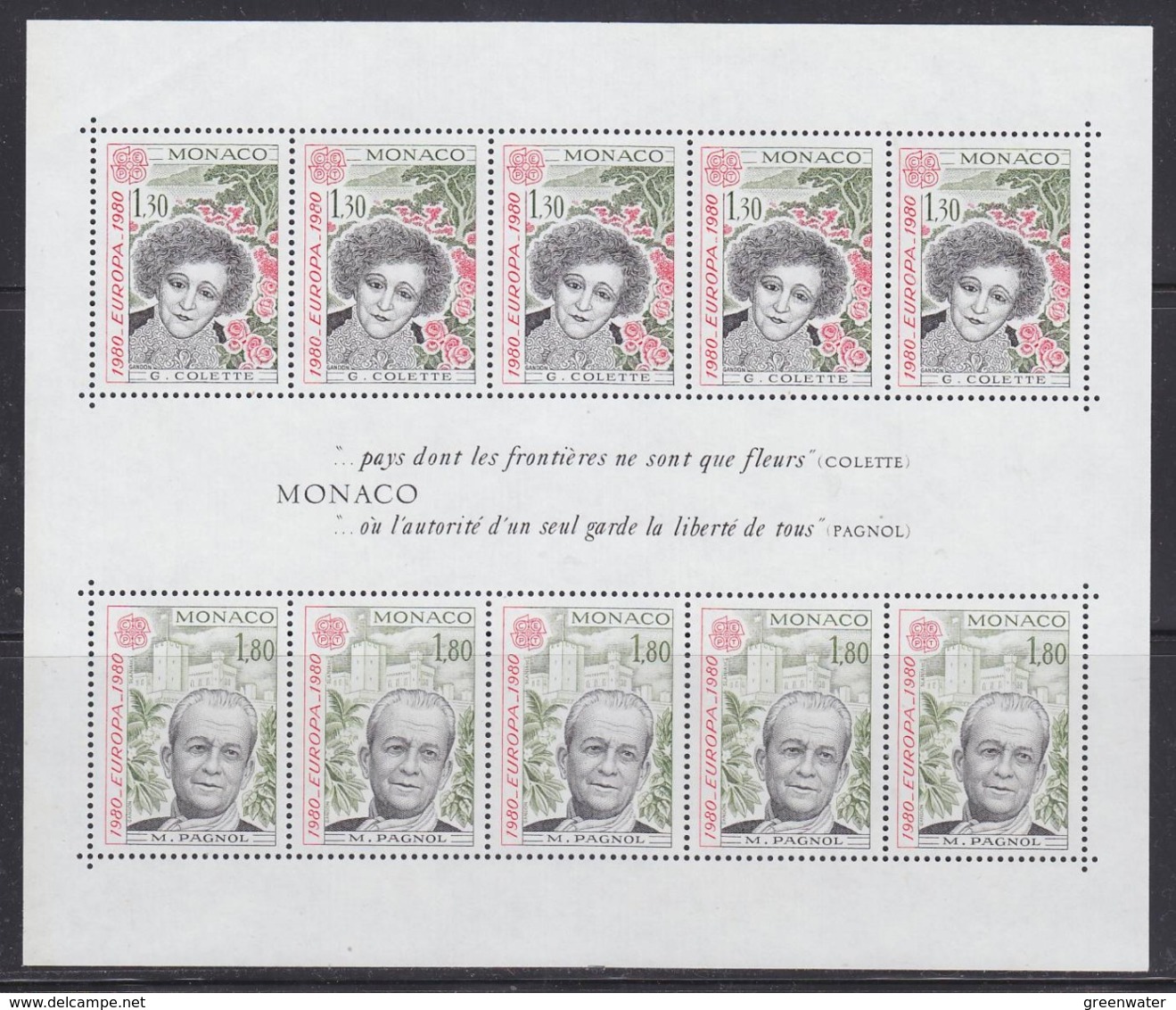 Europa Cept 1980 Monaco  M/s ** Mnh (44740) - 1980