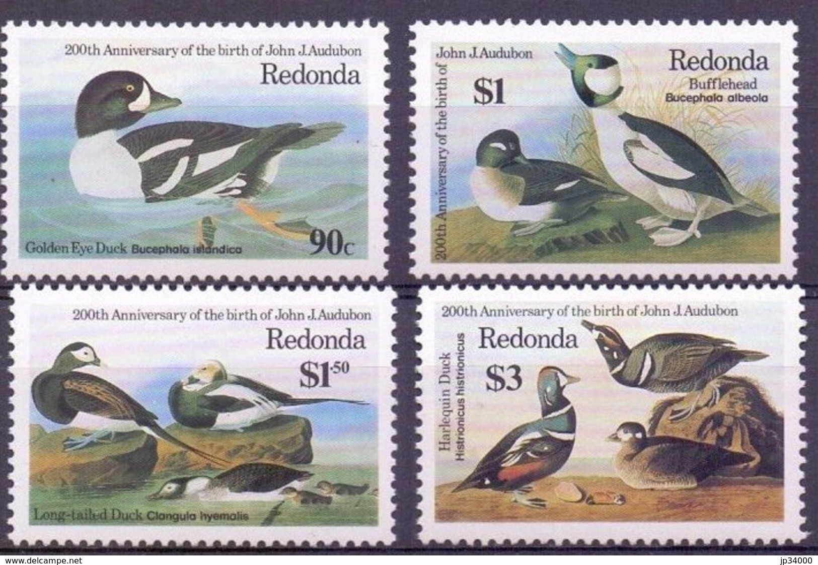 REDONDA, Audubon,birds,vogels,vögel,oiseaux,pajaros,uccelli,aves, Série 2. MNH, ** - Andere & Zonder Classificatie