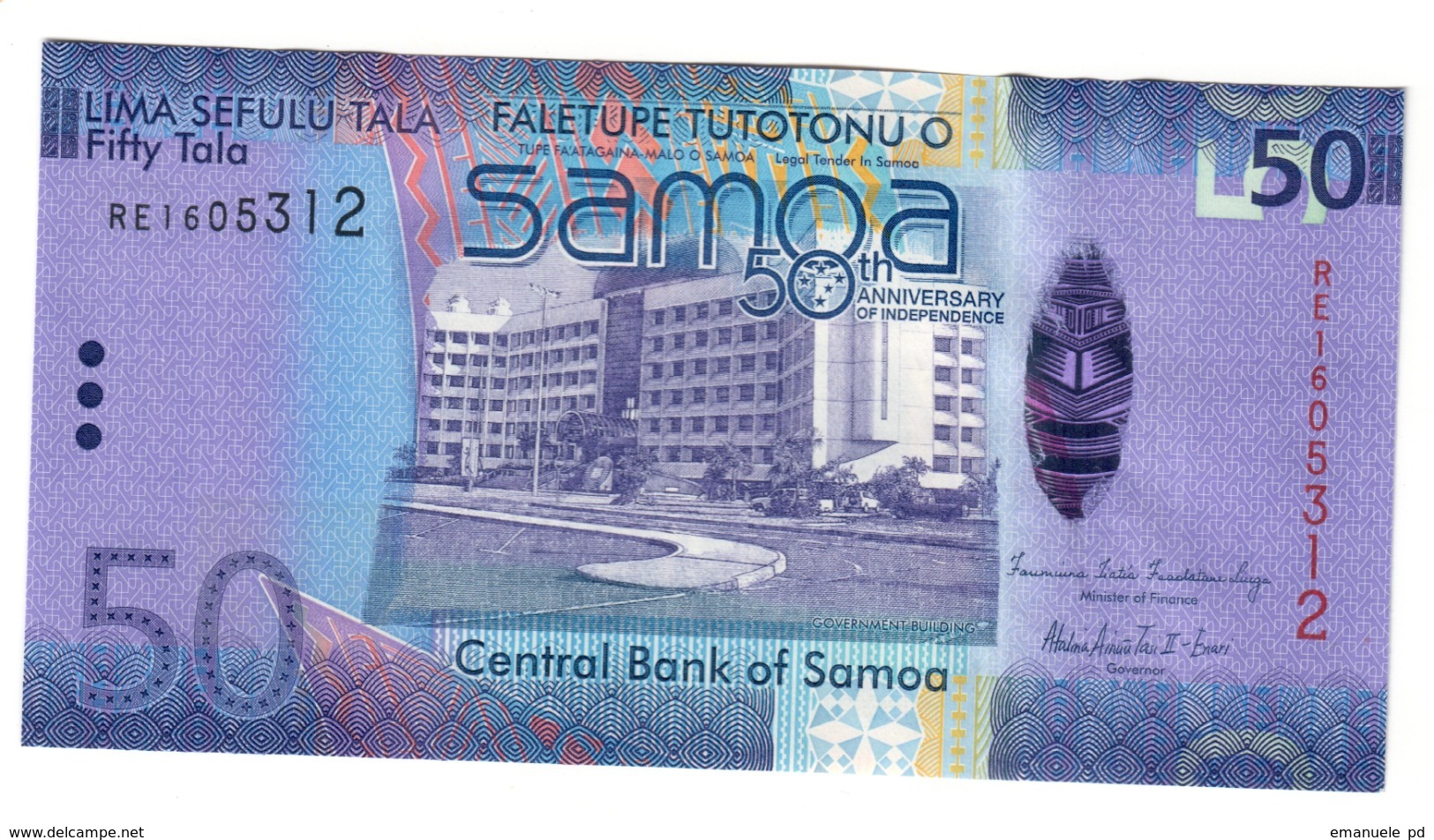 Samoa 50 Tala 2012 UNC .PL. - Samoa