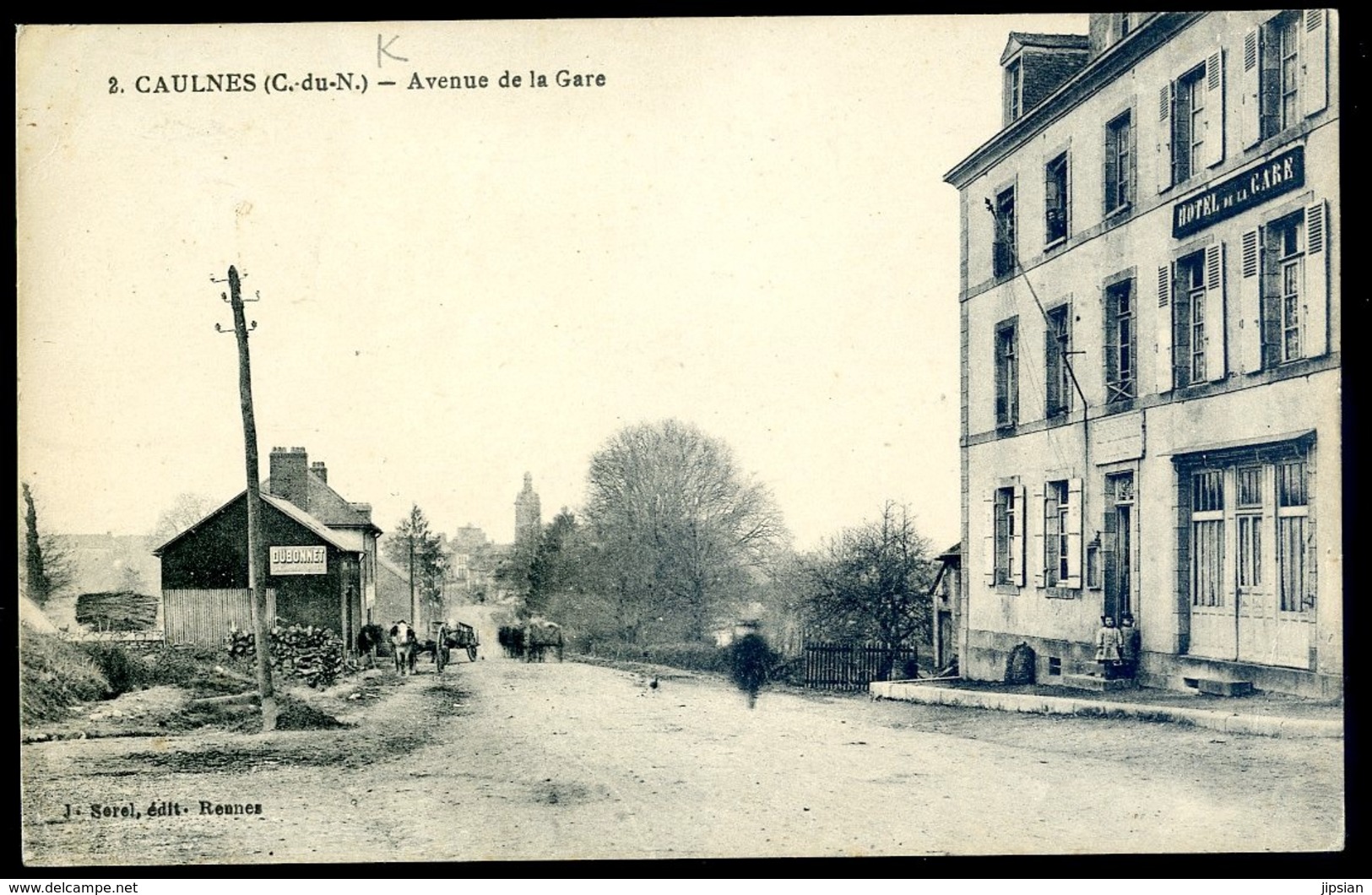 Cpa Du 22  Caulnes Avenue De La Gare   ------------  Canton Broons Dinan     LZ120 - Autres & Non Classés