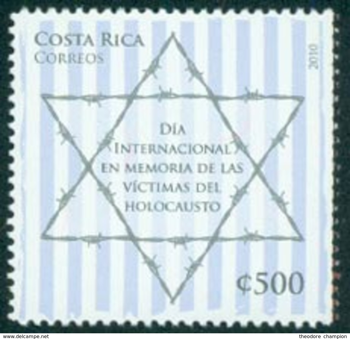 COSTA RICA En Mémoire De L'Holocauste 1v Neuf ** MNH - Costa Rica