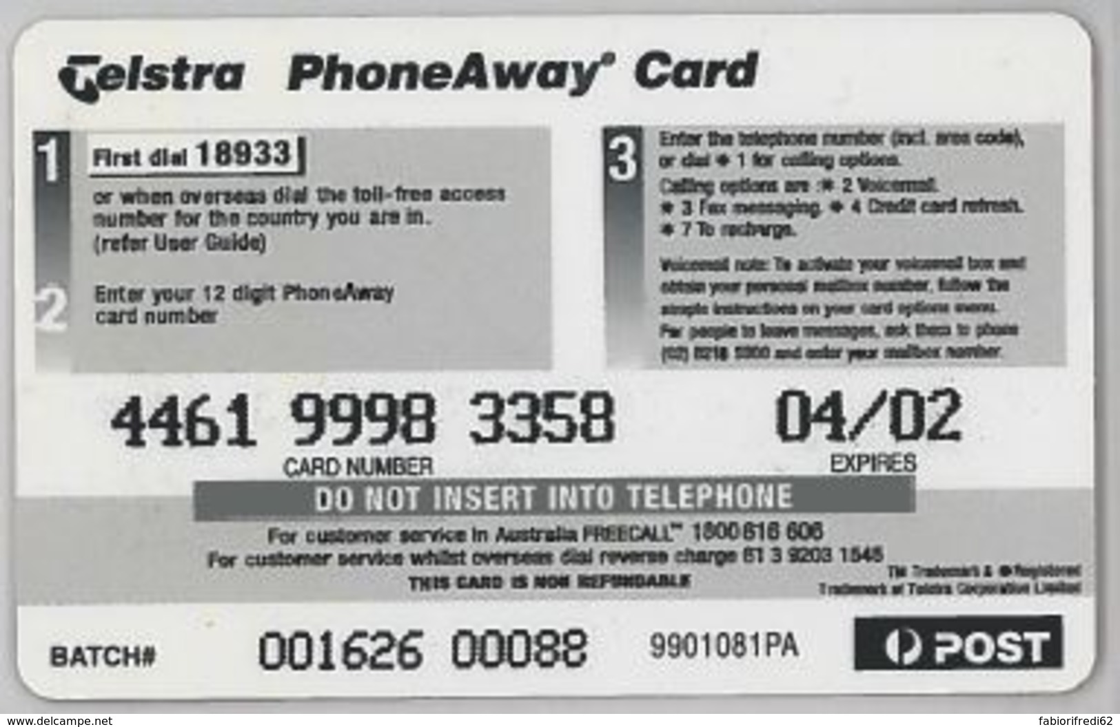 PHONE CARD-AUSTRALIA (E47.36.1 - Australia
