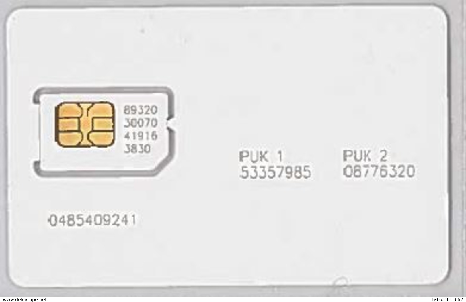 SIM CARD NON ACTIVEBELGIO (E47.18.7 - [2] Prepaid & Refill Cards