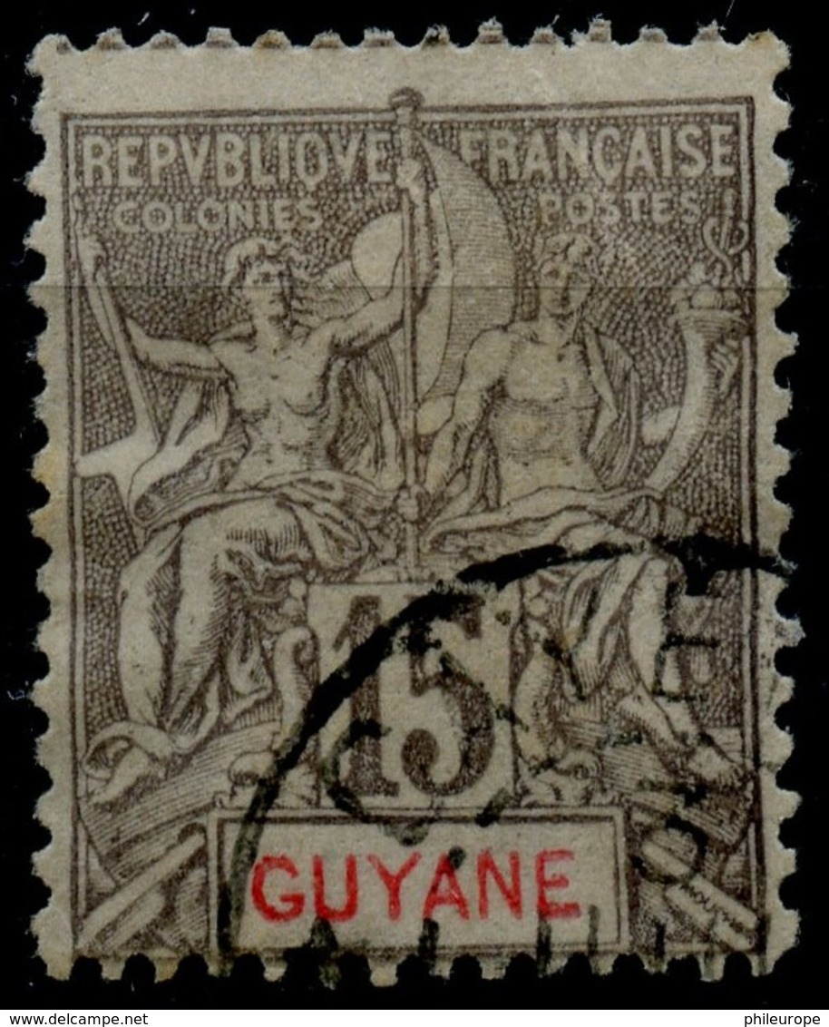 Guyane (1892) N 45 (o) - Oblitérés