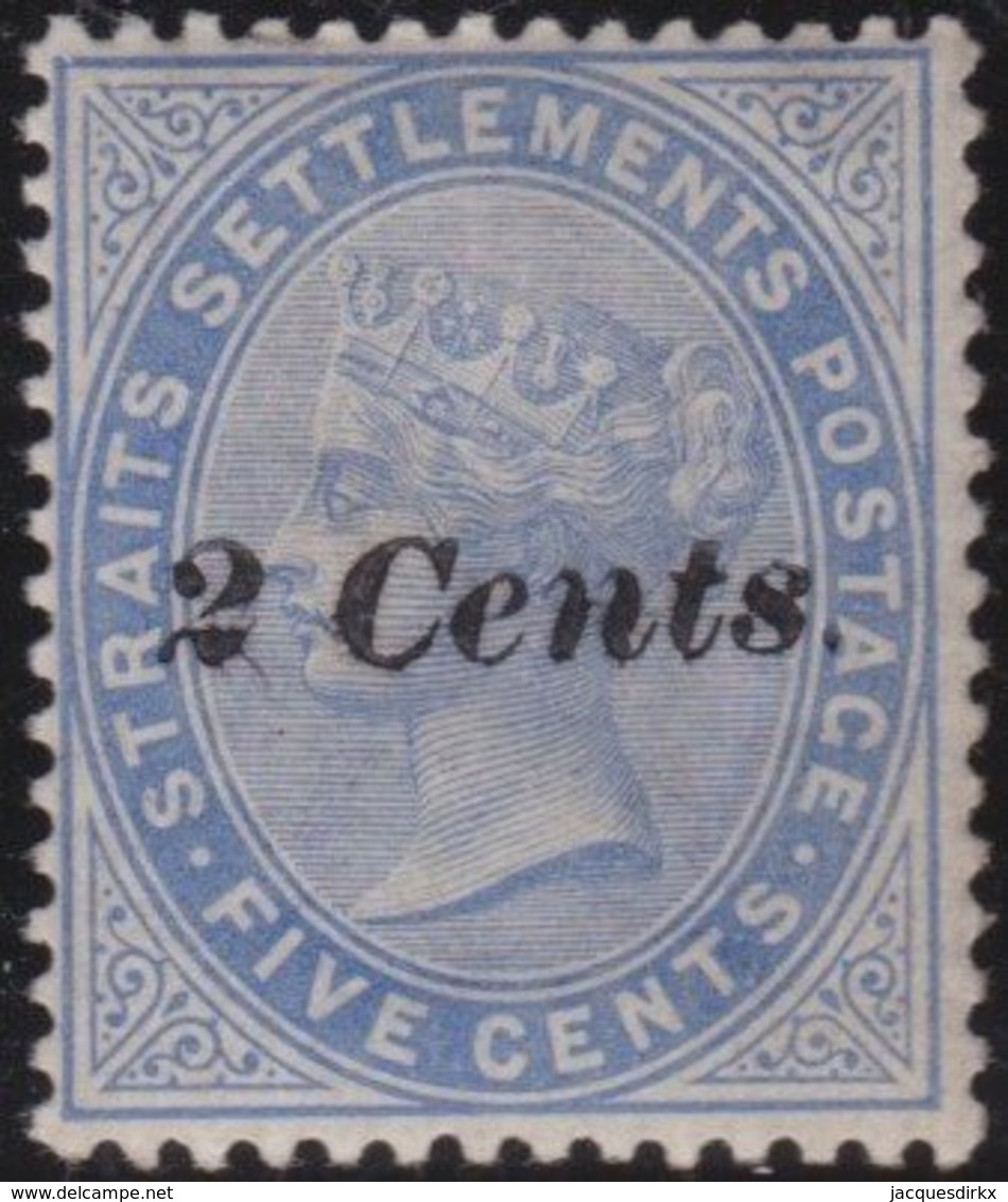 Straits Settlements   .   SG     .    85  (2 Scans)         .      *     .     Mint-hinged      .   /    .  Ongebruikt - Straits Settlements