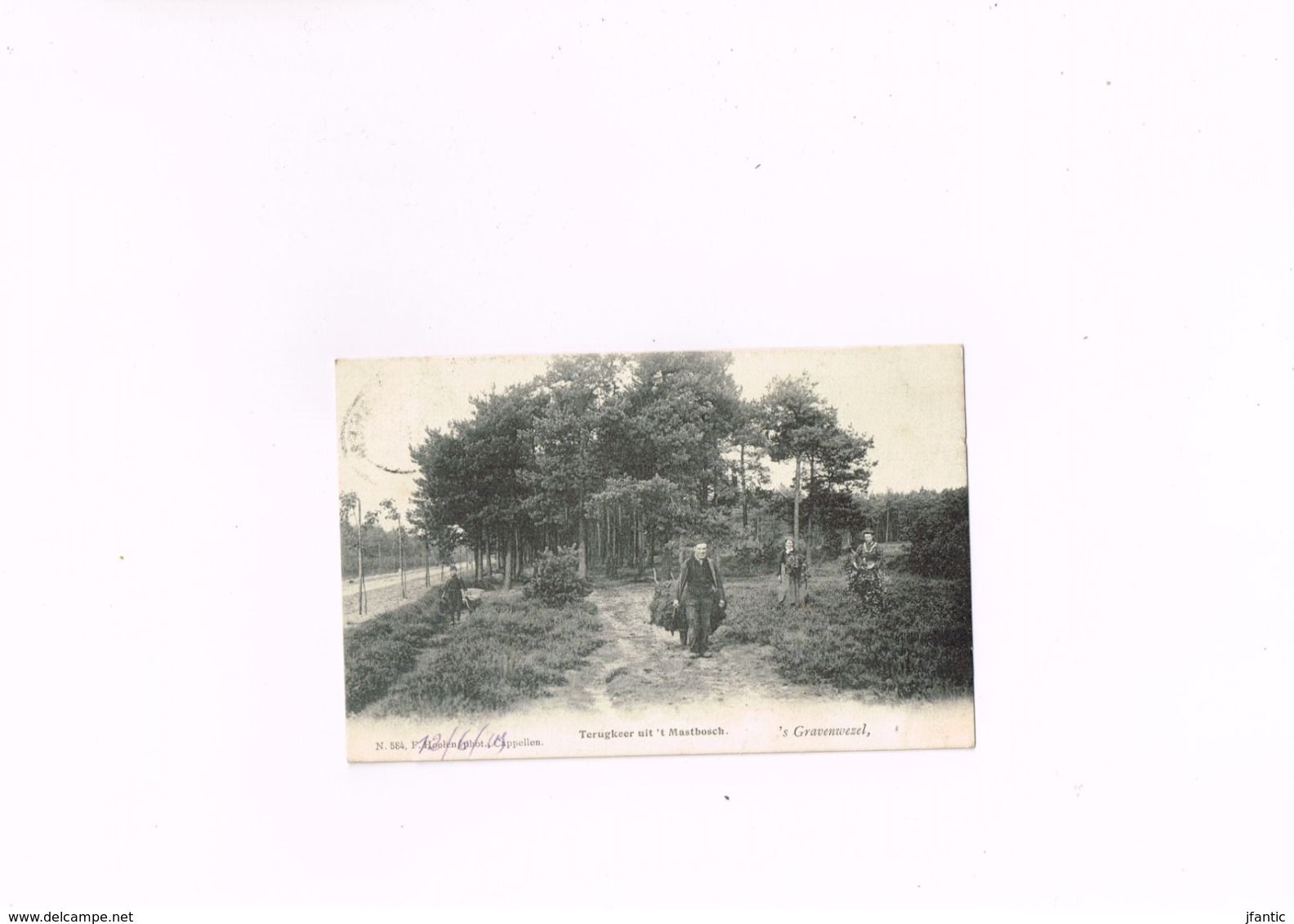 Terugkeer Uit 't Mastbosch 's Gravenwezel N 584 F.Hoelen Phot Cappellen , Carte Postale Ancienne 1905. - Schilde