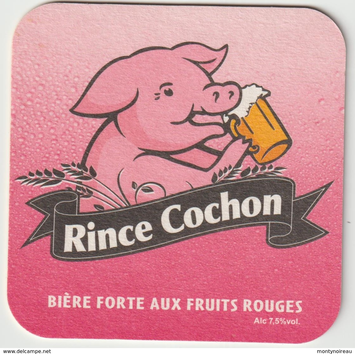 Sous-bocks - Bock :  Rince   Cochon , Bière  Blonde  Des   Flandres - Sous-bocks