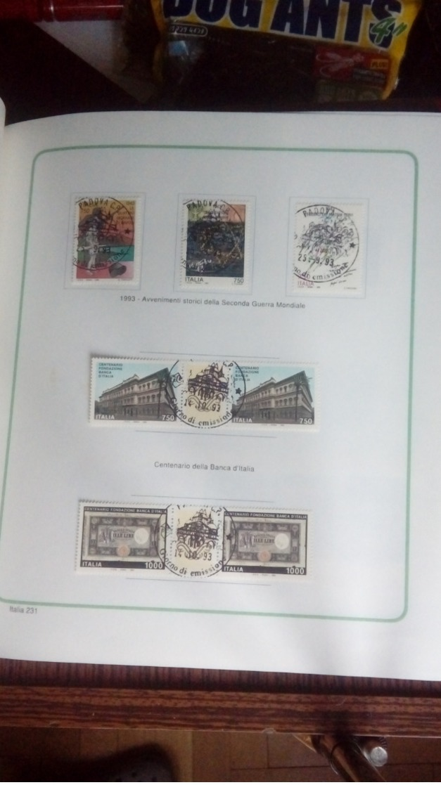 francobolli italia 1990  1998 nuovi con annullo filatelico