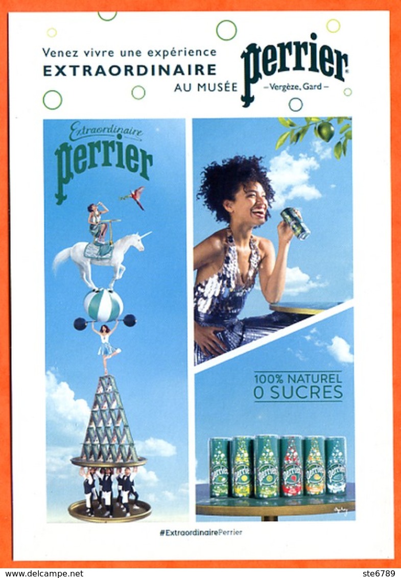 Carte Publicité Pub PERRIER Eau Carte Vierge TBE - Publicité