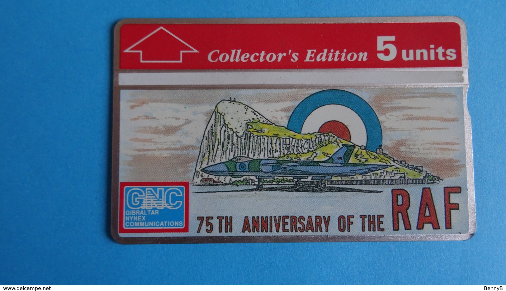 Gibraltar - Télécarte Collector's Edition 5u : 75th Anniversary Of The Royal Air Force 1918-1993, Used - Gibraltar