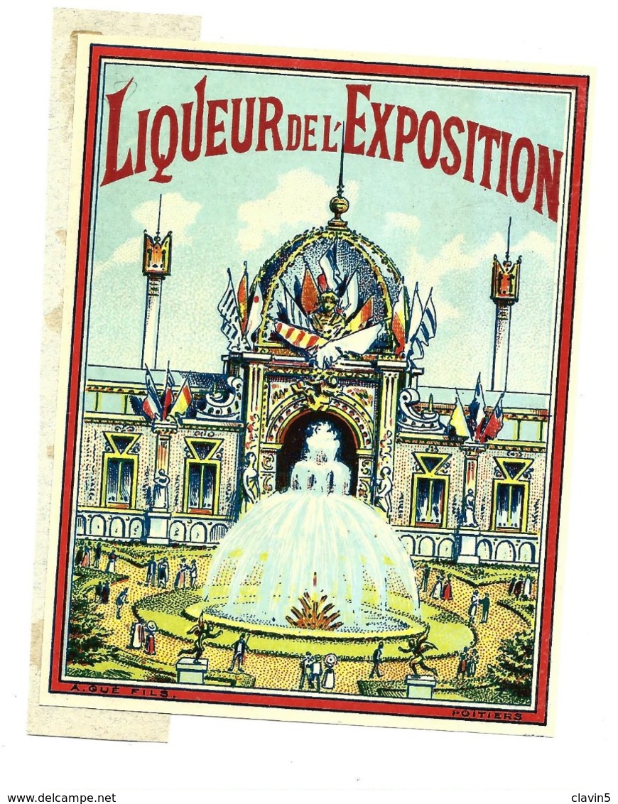 ETIQUETTE RARE VERNIE DEBUT XXEME LIQUEUR EXPOSITION UNIVERSELLE - Autres & Non Classés