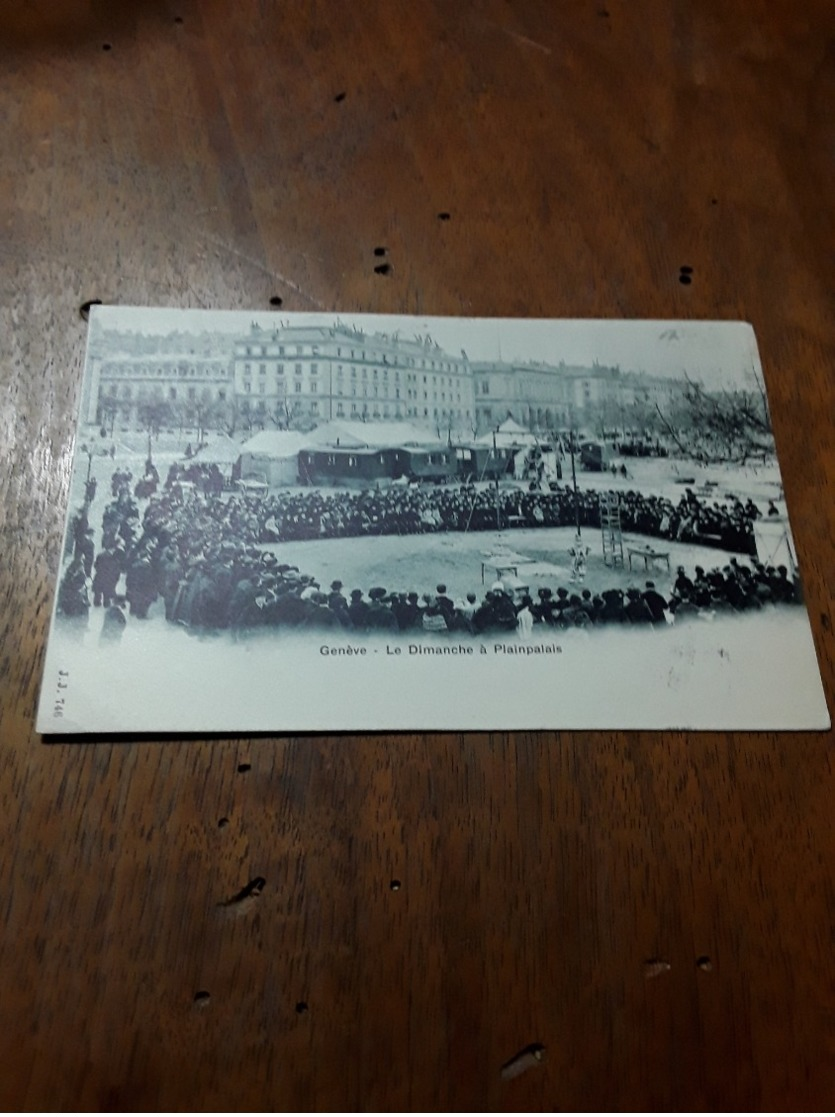 Cartolina Postale 1900, Genève, Le Dimanche à Plainpalais - Genève