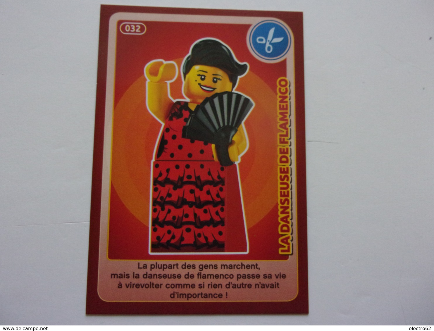 Carte LEGO AUCHAN CREE TON MONDE N°32 La Danseuse De Flamenco - Autres & Non Classés