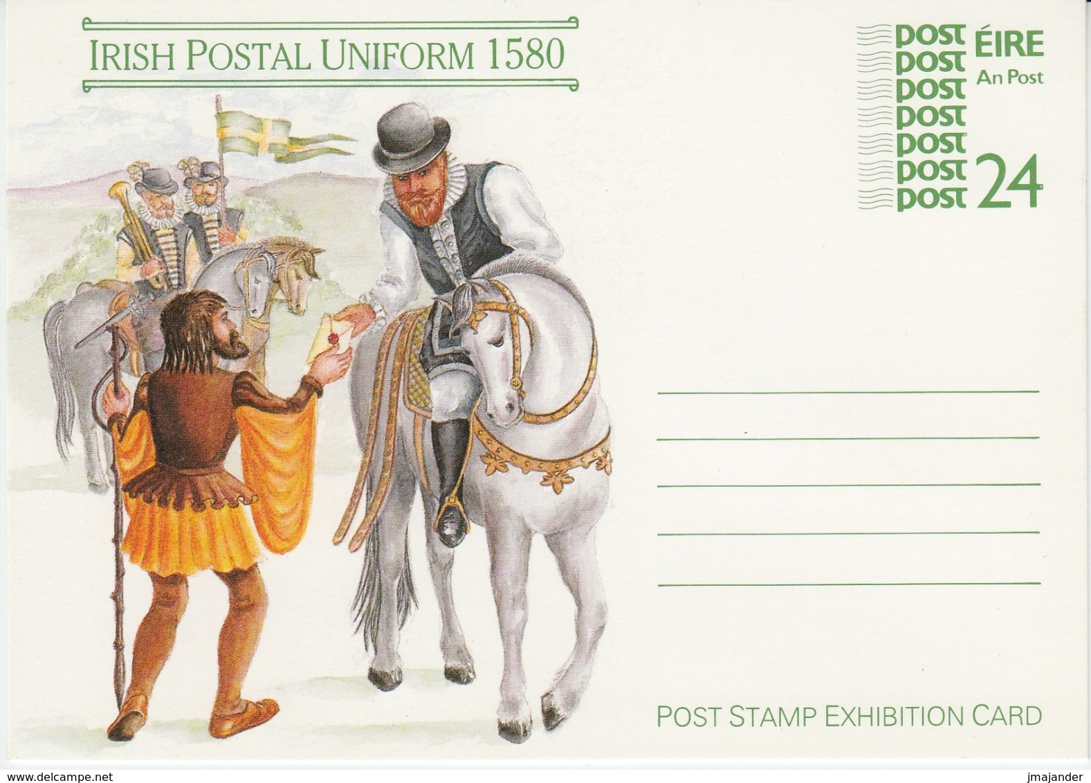 Ireland 1987 - Irish Postal Uniform 1580, Horses - Postal Stationery Card MNH ** - Interi Postali