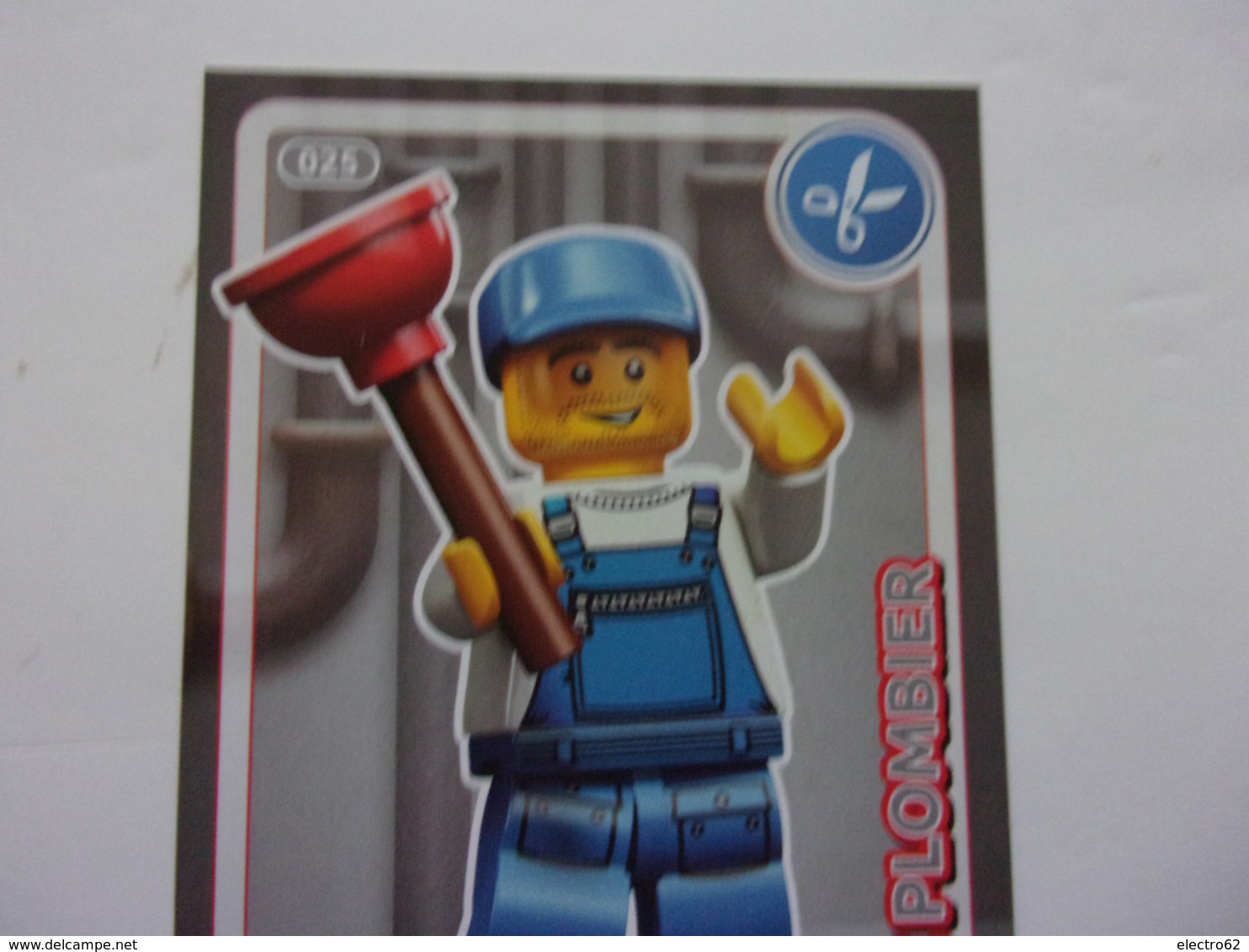 Carte LEGO AUCHAN CREE TON MONDE N°25 Plombier Plumber Fontanero Klempner - Autres & Non Classés