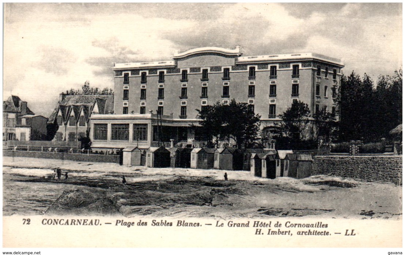 29 CONCARNEAU - Plage Des Sables Blancs - Le Grand Hotel De Cornouailles - Concarneau
