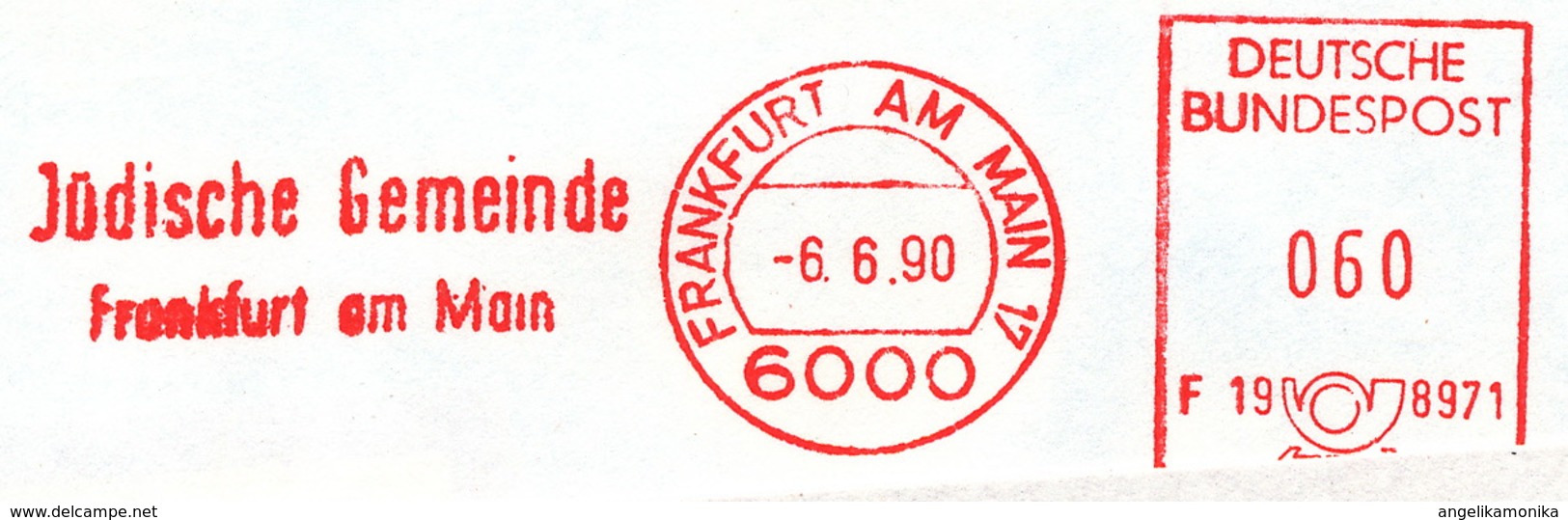 Freistempel 8339 Jüdische Gemeinde Frankfurt - Maschinenstempel (EMA)