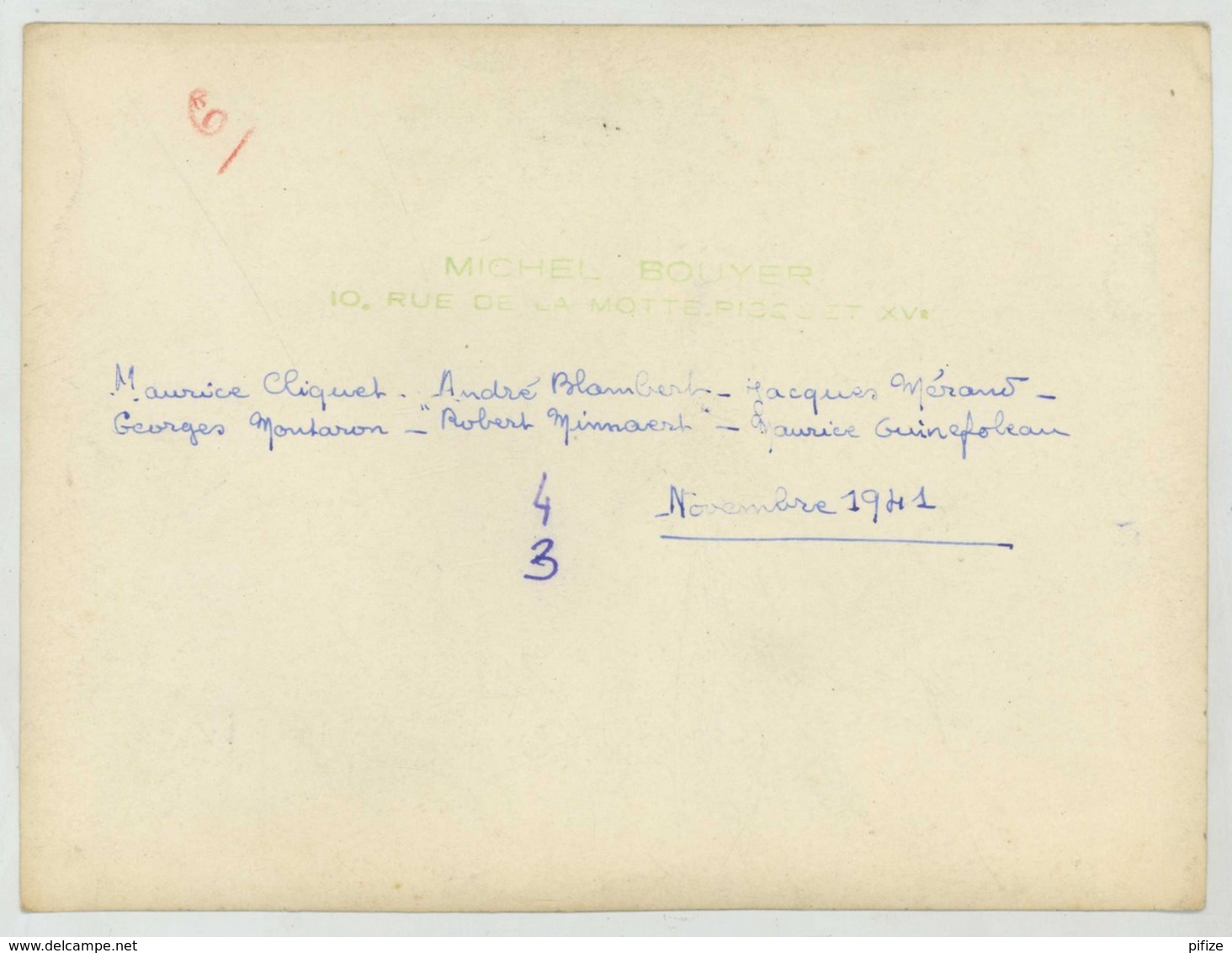 Comité Jeunesse Nouvelle , émanation De La JOC . Maurice Cliquet André Blambert Georges Montaron . Nov. 1941 . Vichy . - Personnes Identifiées