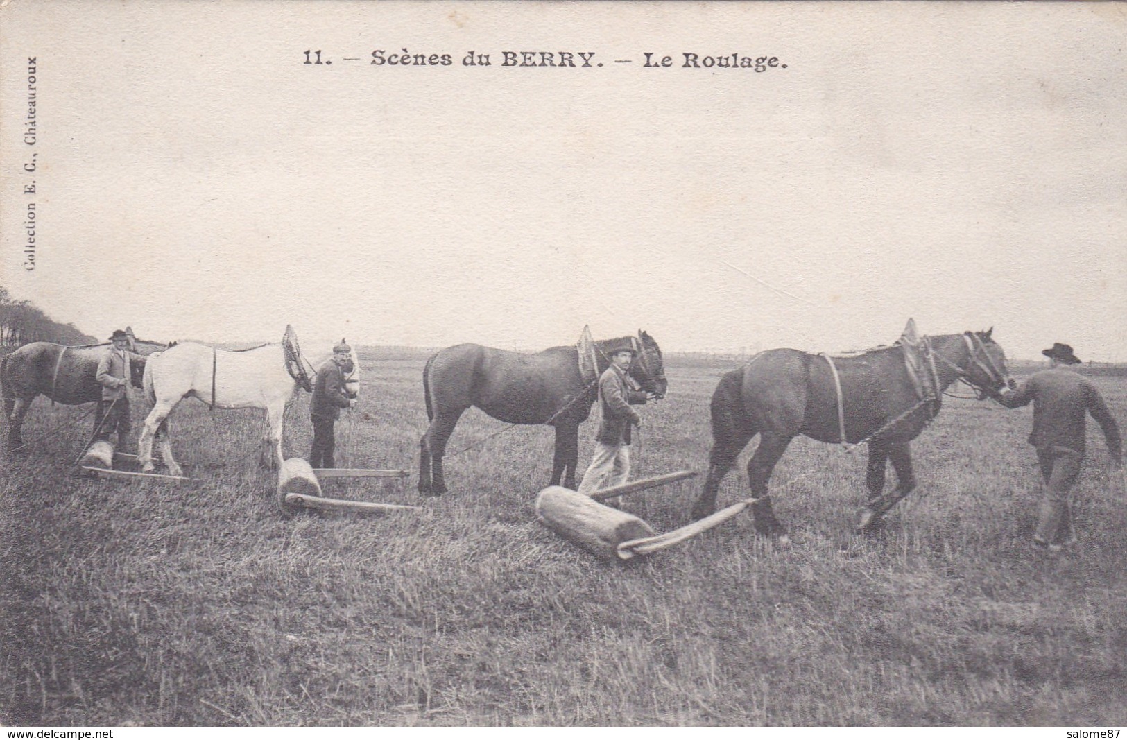 Cpa 11 SCENES DU BERRY LE ROULAGE Carte Vierge - Autres & Non Classés