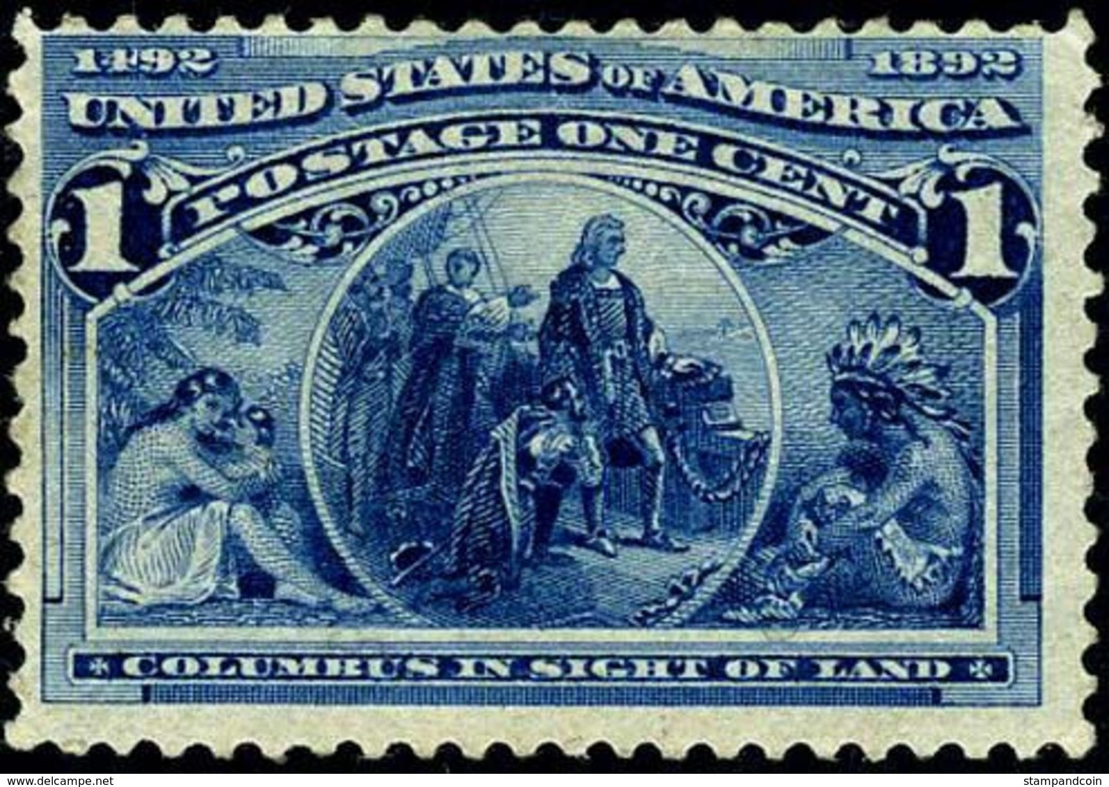 US #230 Mint  O.g. Hinged  1c Columbian Expo From 1893 - Ongebruikt