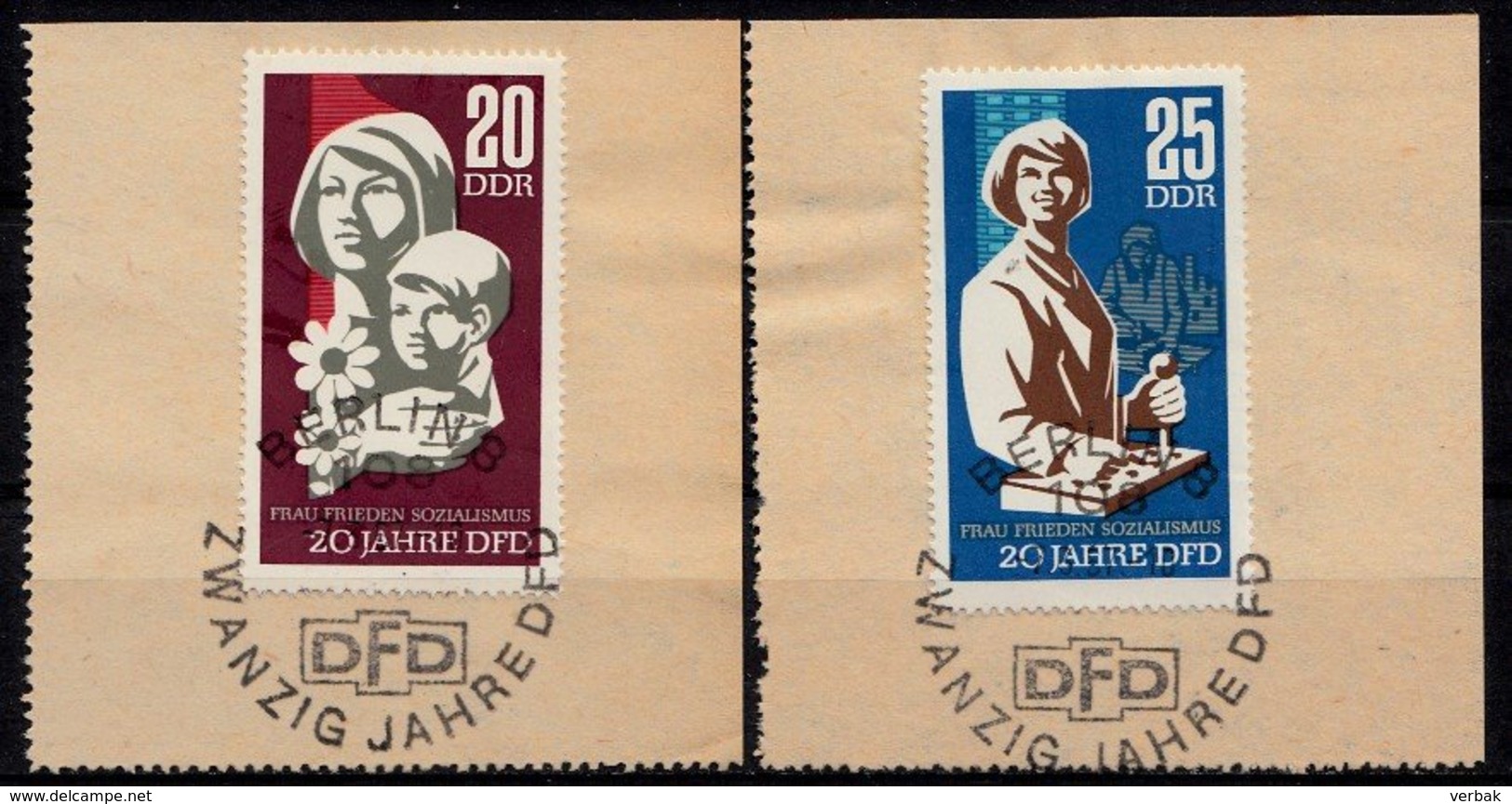 DDR 1967  Mi.nr. 1256-1257 Demokratischer Frauenbund  OBLITÉRÉS-USED-GEBRUIKT - Oblitérés