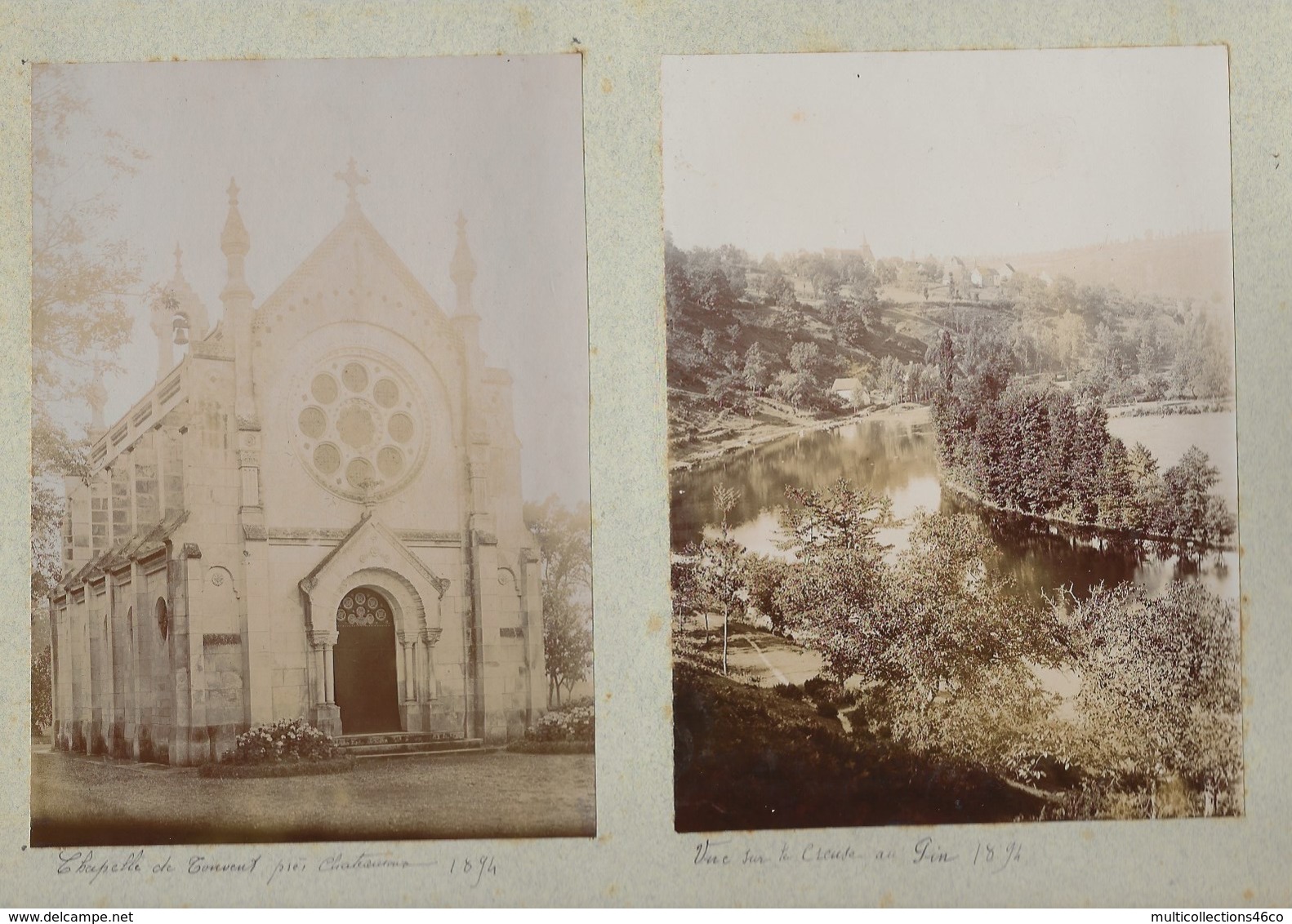 170919A - 4 PHOTOS 1894 - INDRE Châteauroux Chapelle ND Des Victoires De Touvent Vue Sur La Creuse Au Pin Saint Gaultier - Sonstige & Ohne Zuordnung