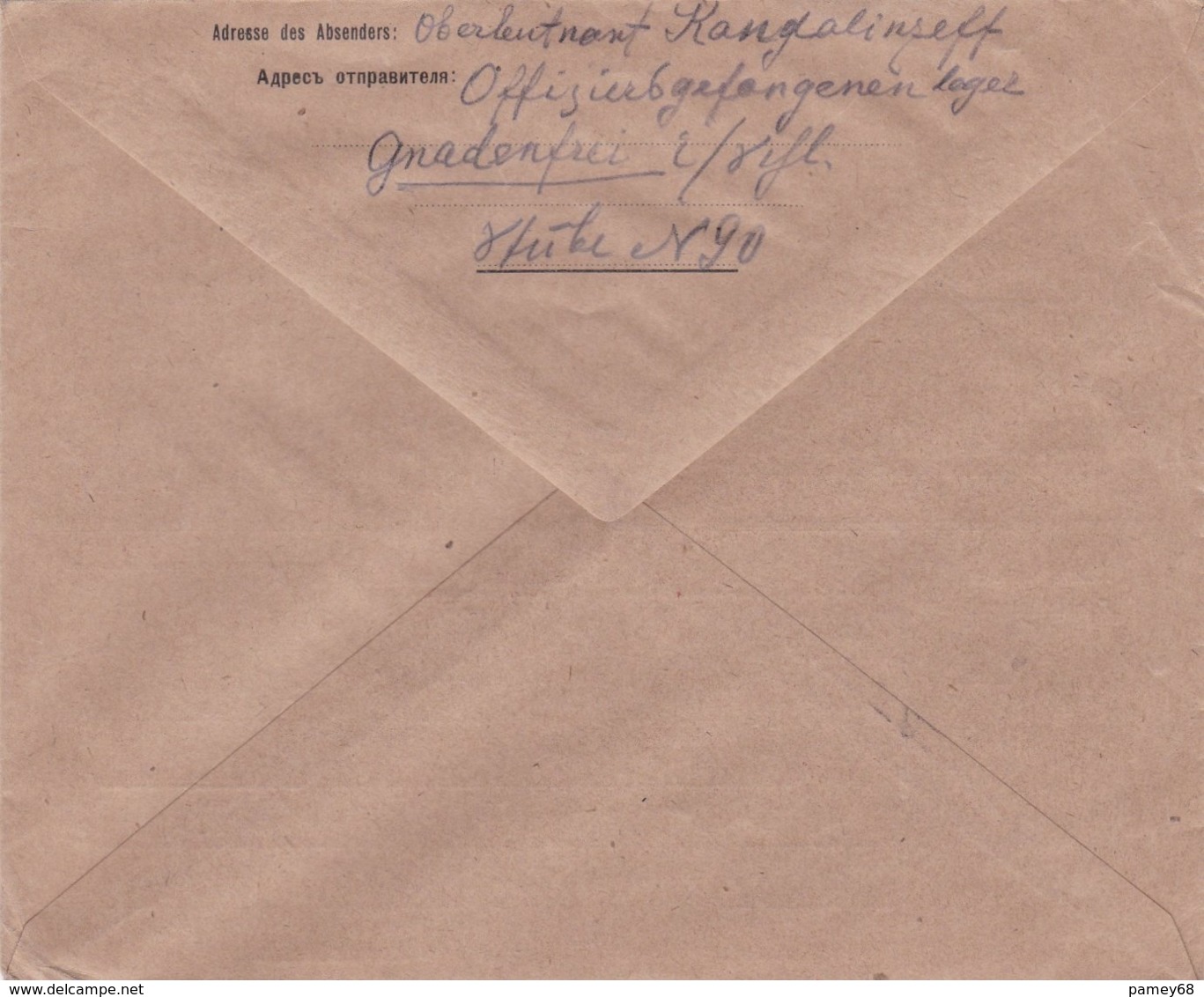 Lettre Prisonnier De Guerre 05.01.1917 Camp D'officier A Gnadenfrei Croix Rouge - Altri & Non Classificati