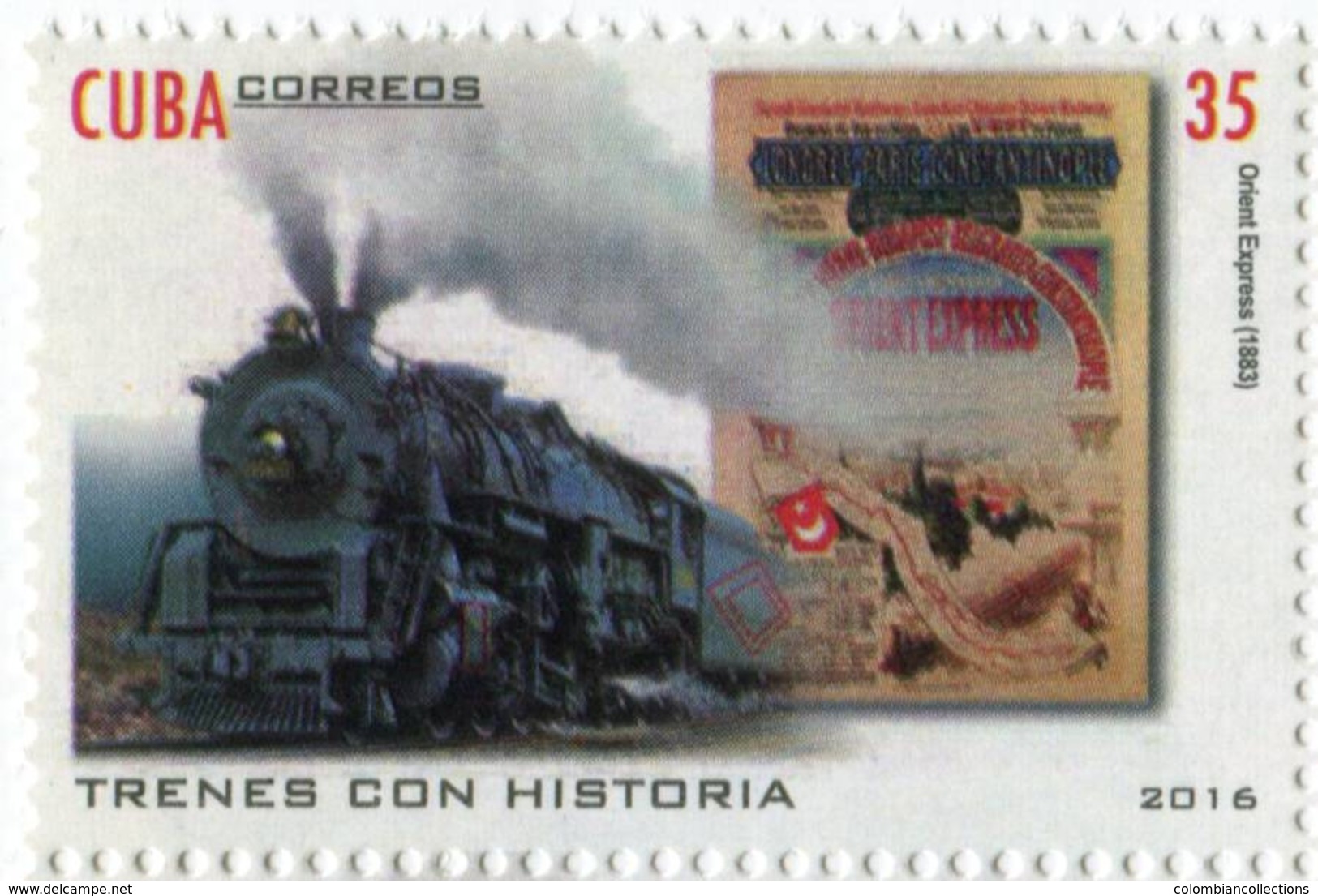 Lote CU2016-26, Cuba, 2016, Sello, Stamp, Trenes Con Historia, 6 V, Trains With History, Horse, Train - Otros & Sin Clasificación
