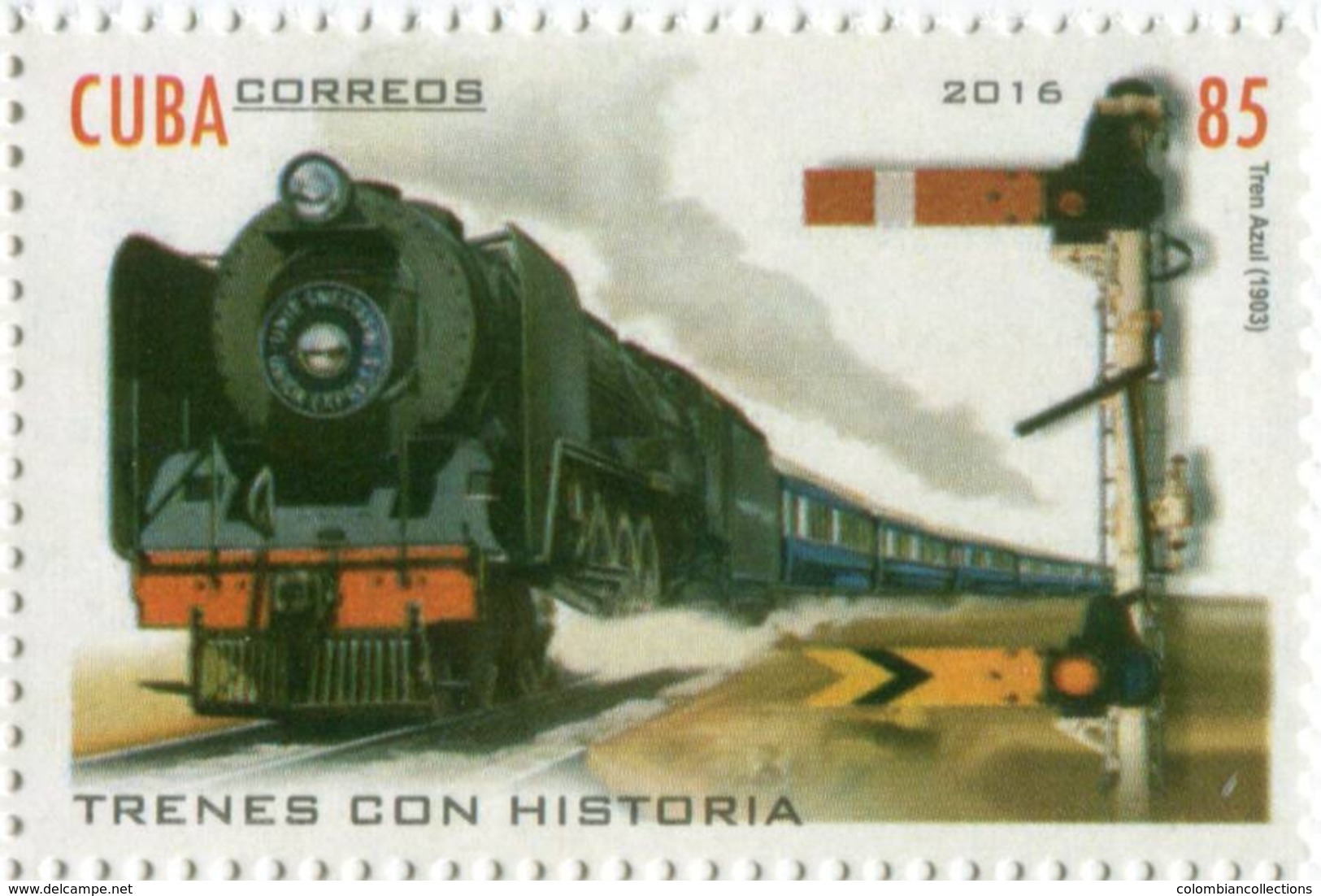 Lote CU2016-26, Cuba, 2016, Sello, Stamp, Trenes Con Historia, 6 V, Trains With History, Horse, Train - Otros & Sin Clasificación