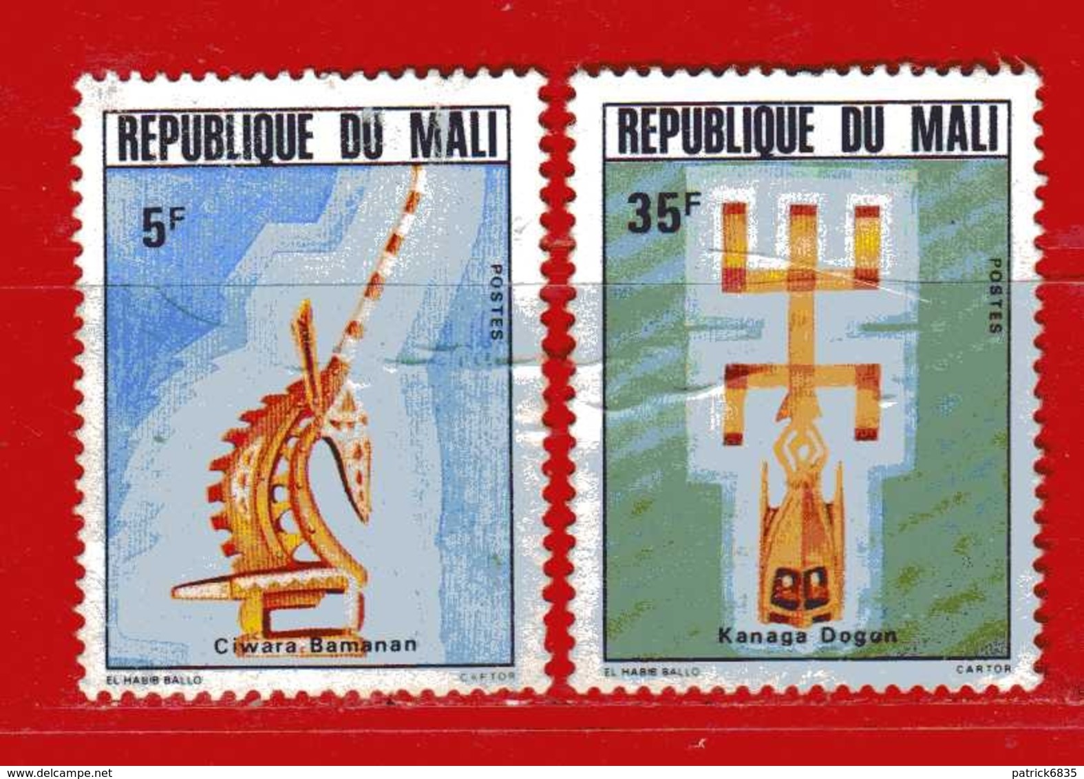 (Us3) MALI °  -1982 - MASQUES - Yvert  446-447. Oblitérer. - Mali (1959-...)