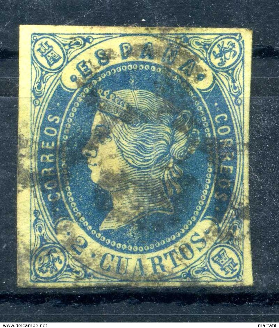 1862 SPAGNA N.53 2c. USATO - Used Stamps