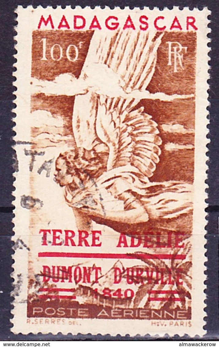 Madagascar 1948 Découverte De Terre Adélie Mi 417 Yv. TAAF! Oblitéré O - Gebraucht