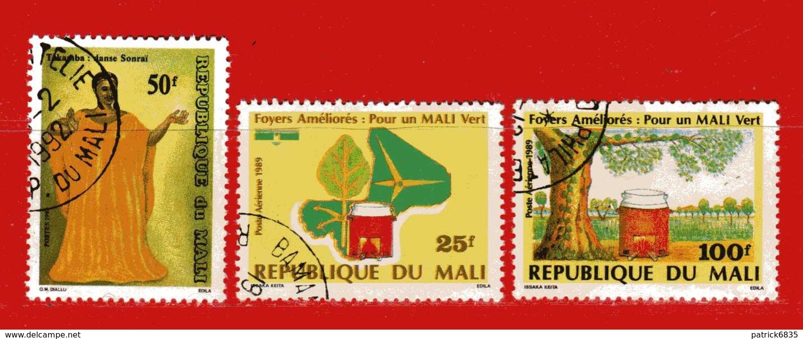 (Us3) MALI ° - 1991-1989   -  Yvert. 569 + PA.537-538. Oblitérer. - Mali (1959-...)