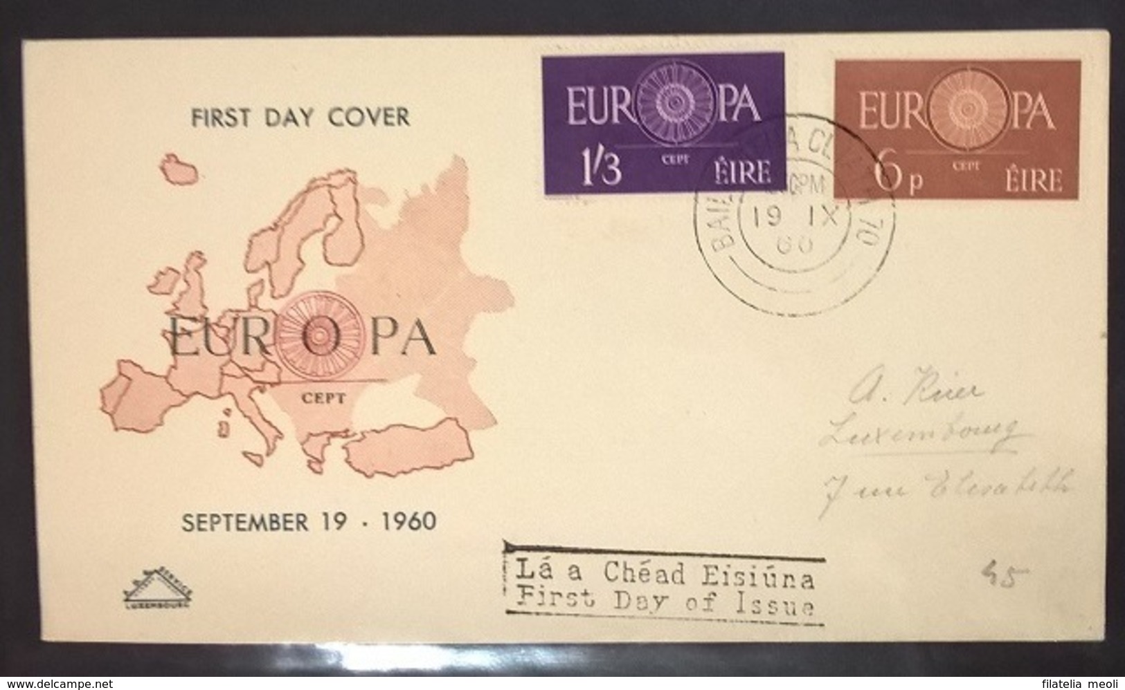 FDC IRLANDA EUROPA1960 - FDC