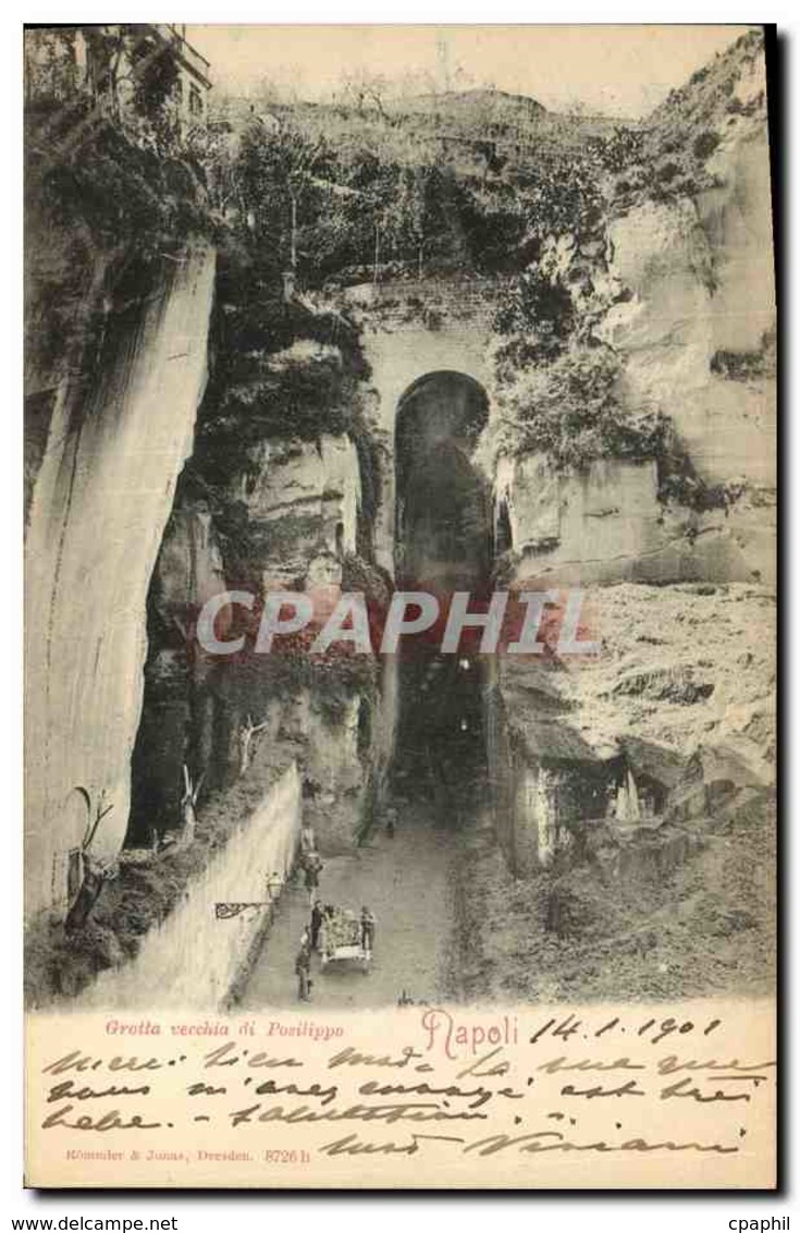 CPA Grotte Grottes Napoli Grotta Vecchio Di Posilippo - Autres & Non Classés