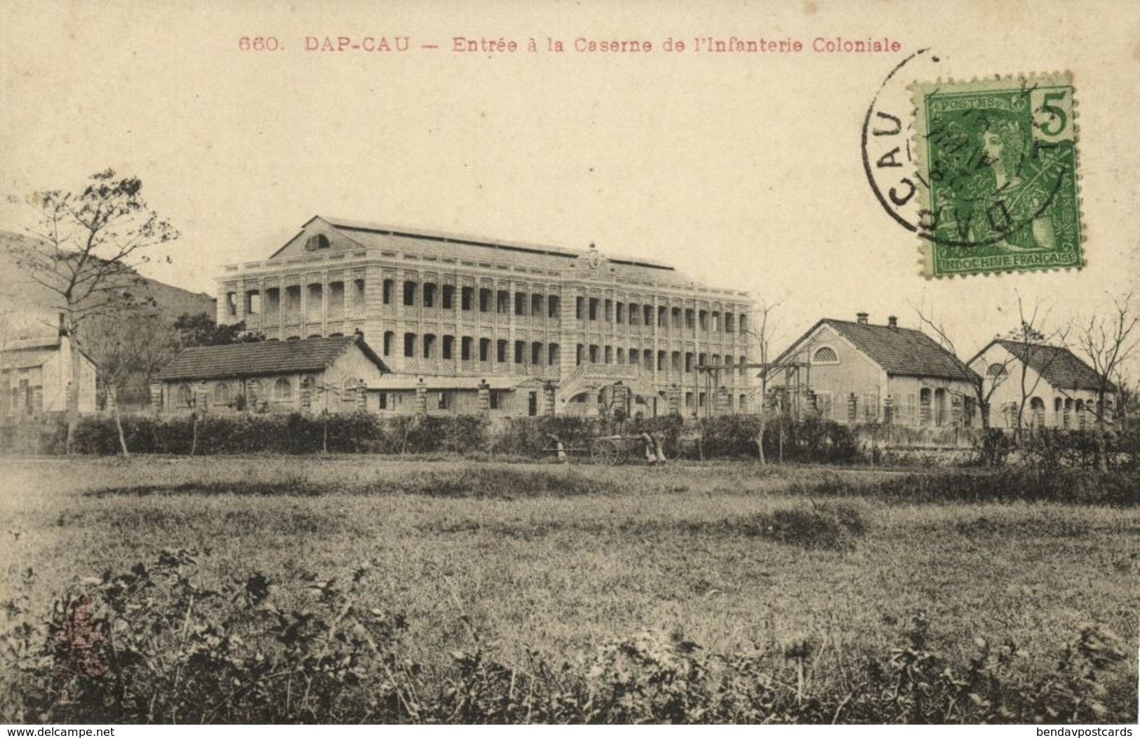 Indochina, TONKIN DAP-CAU, Caserne De L'Artillerie Coloniale (1910s) Postcard - Viêt-Nam