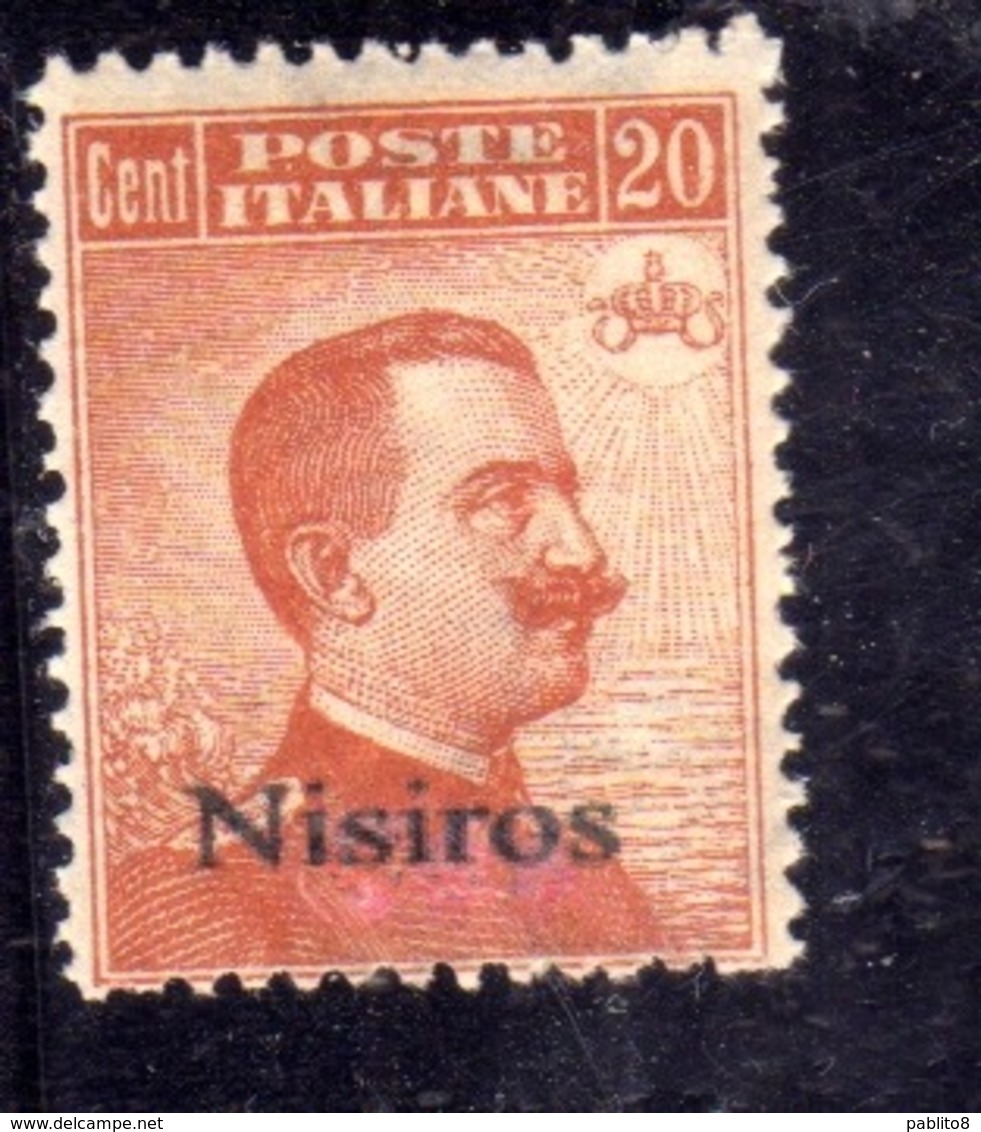 EGEO 1921 - 1922 NISIRO CENT. 20c CON FILIGRANA WATERMARK MNH - Egeo (Nisiro)