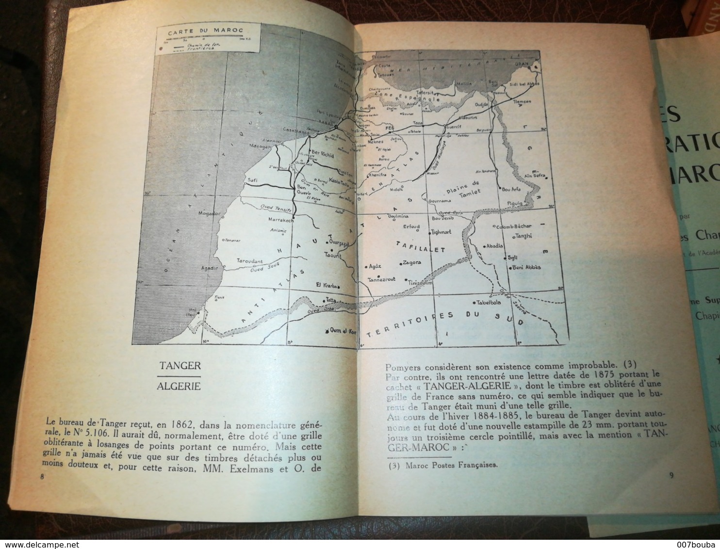 Georges Chapier Les Oblitérations Du Maroc (72 Pages) + Supplément (8 Pages) - Oblitérations