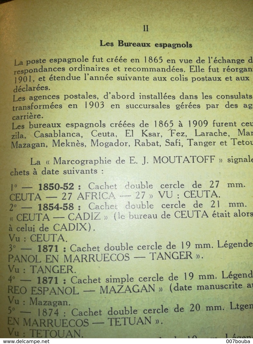 Georges Chapier Les Oblitérations Du Maroc (72 Pages) + Supplément (8 Pages) - Oblitérations