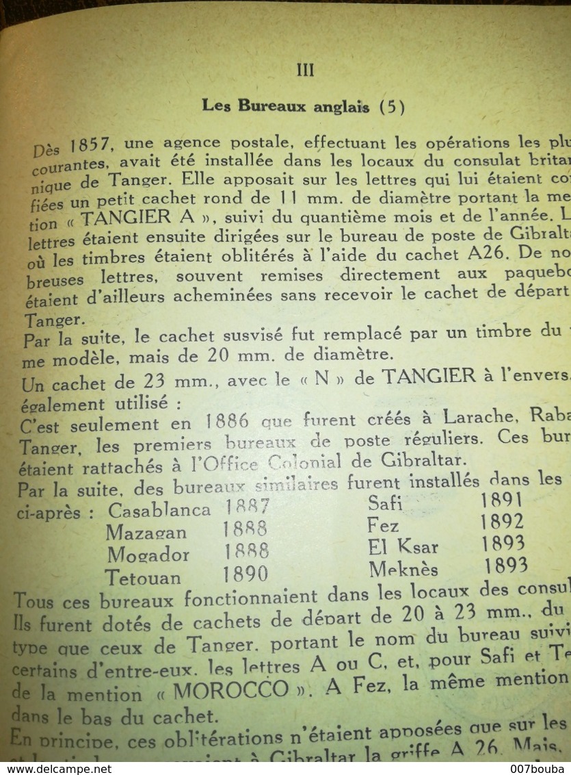 Georges Chapier Les Oblitérations du Maroc (72 pages) + Supplément (8 pages)