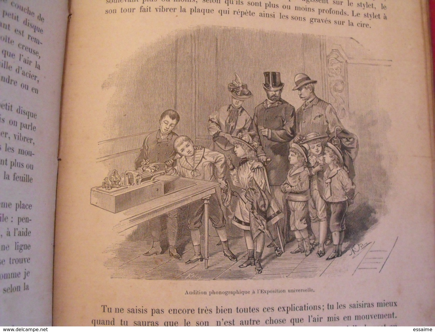 promenades de deux enfants à l'exposition (de 1889). Eudoxie Dupuis. Delagrave 1890. Tour Eiffel. gravures