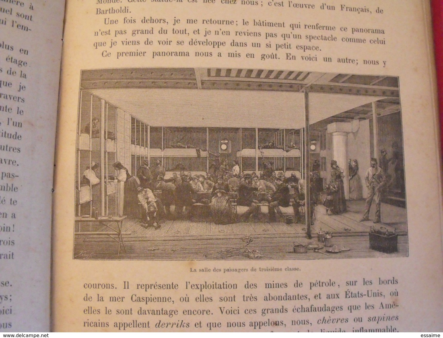 promenades de deux enfants à l'exposition (de 1889). Eudoxie Dupuis. Delagrave 1890. Tour Eiffel. gravures