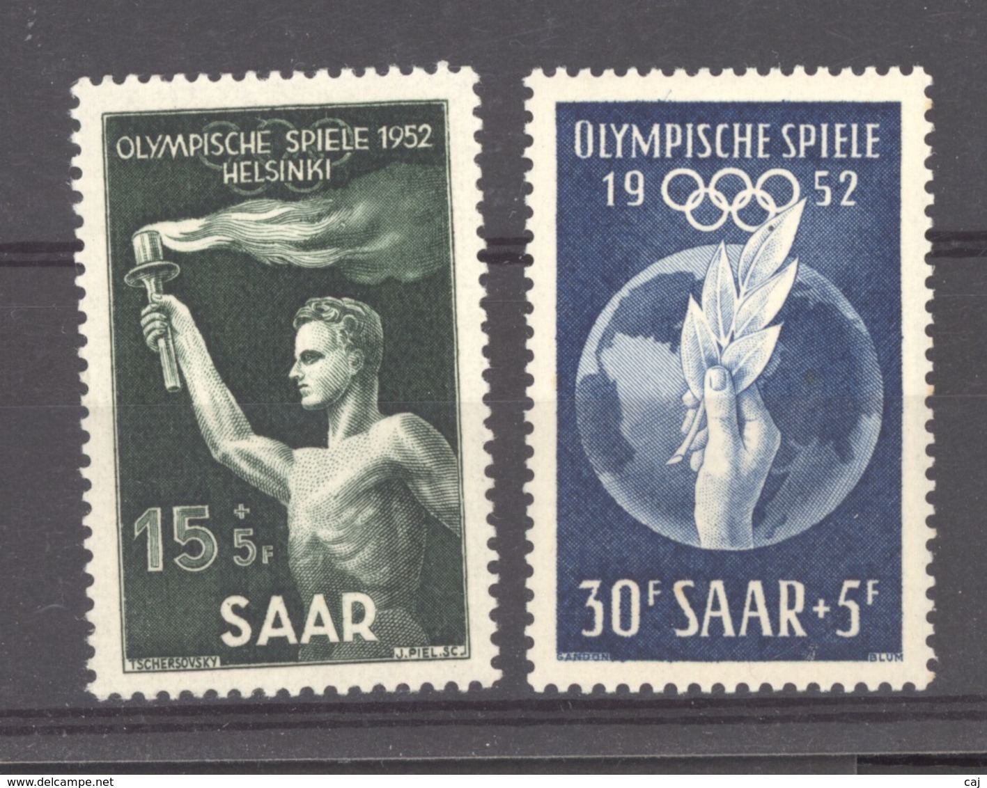 Sarre  :  Yv  301-02  *     JO Helsinki - Unused Stamps
