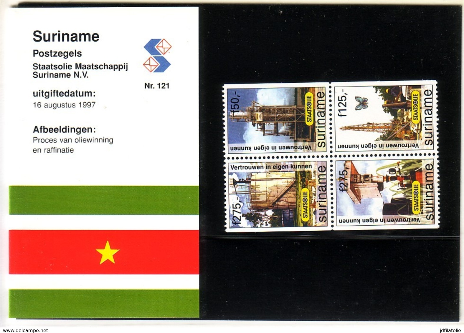 Presentatiemapje Suriname Nr. 121. Staatsolie Maatschappij Suriname N.V. 1997. - Suriname