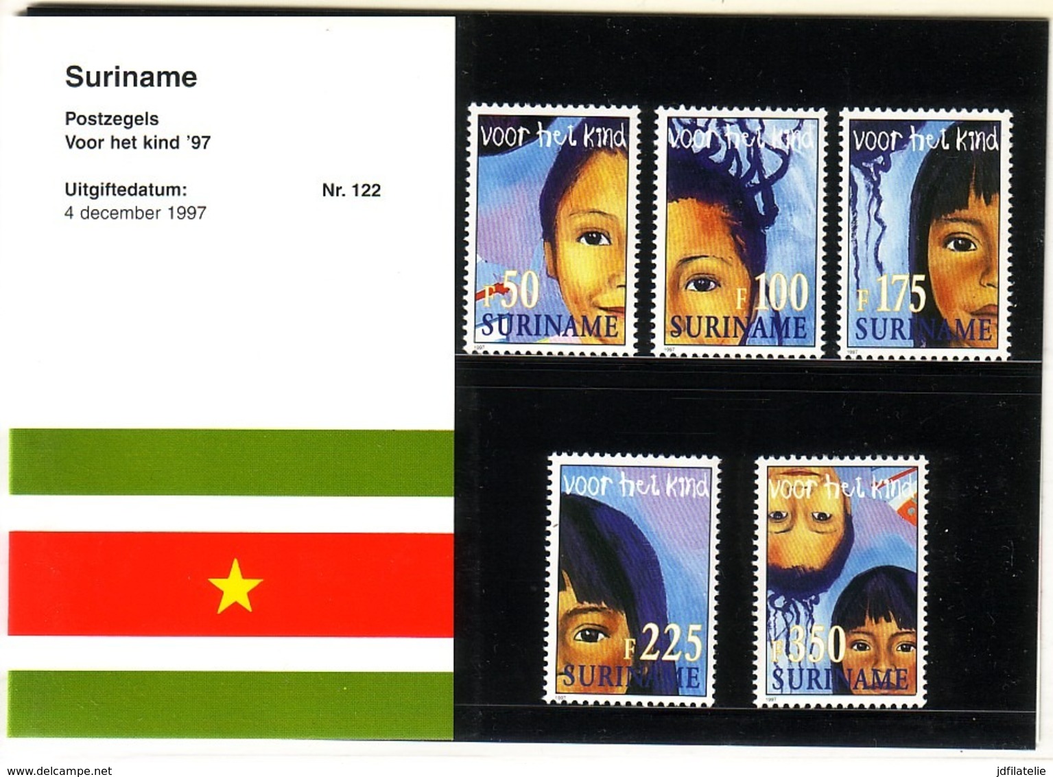 Presentatiemapje Suriname Nr. 122. Kinderzegels. 1997. - Suriname