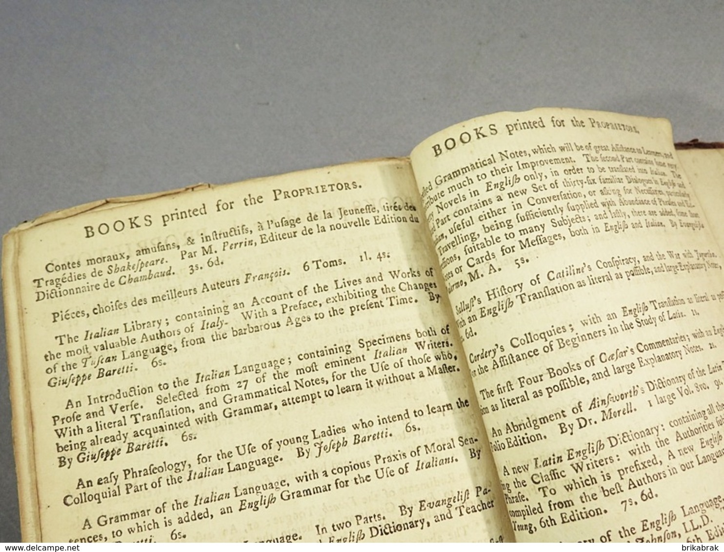 DICTIONNAIRE CHAMBAUD FRANCAIS ANGLAIS 1787 - Livre Traduction