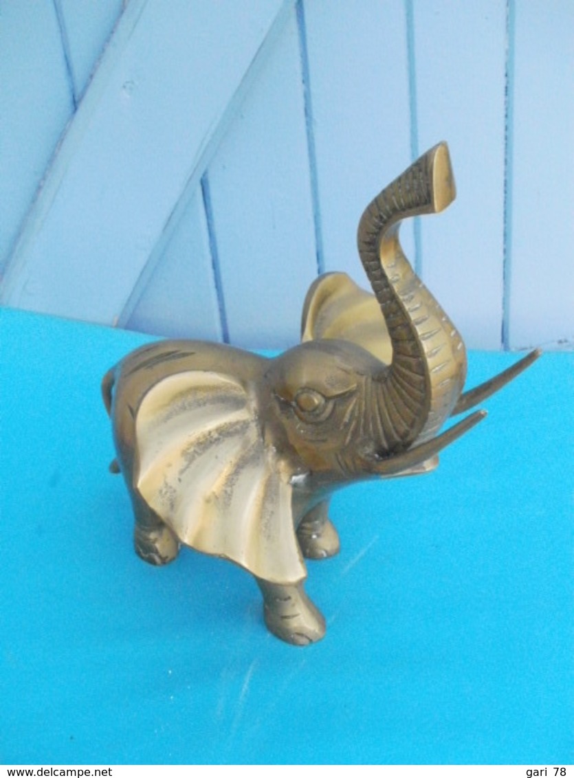 ELEPHANT En Laiton Hauteur 20 Cm - Bronzes